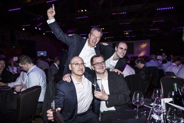 High spirits from the winning teams!