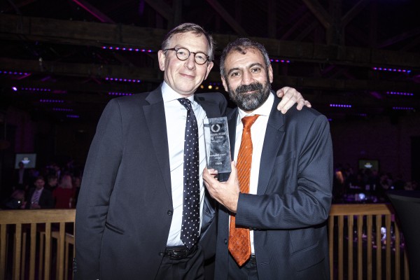 The Bellin team with their "best treasury management system" award