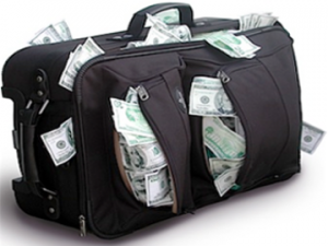 suitcase of money